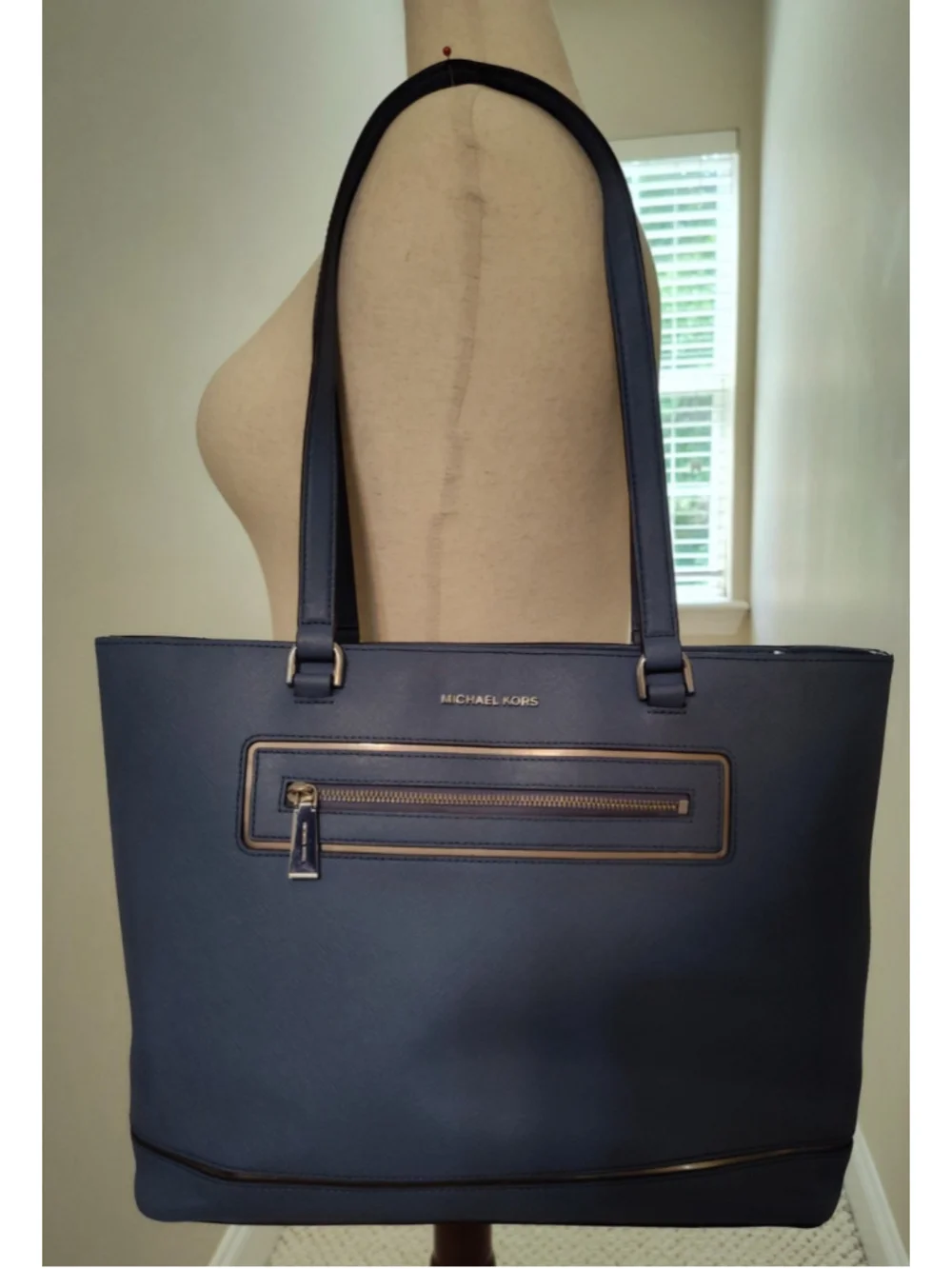 Michael Kors Cornflower Blue Leather Padded Handbag